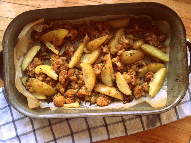 Květák s bramborem na orientální způsob