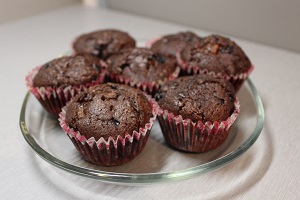 Čokoládovo-ovocné muffiny